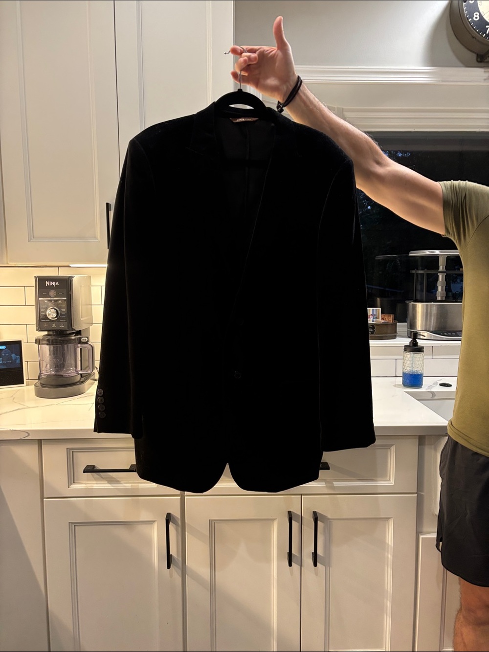 Merona Black Velvet Sport Coat Blazer